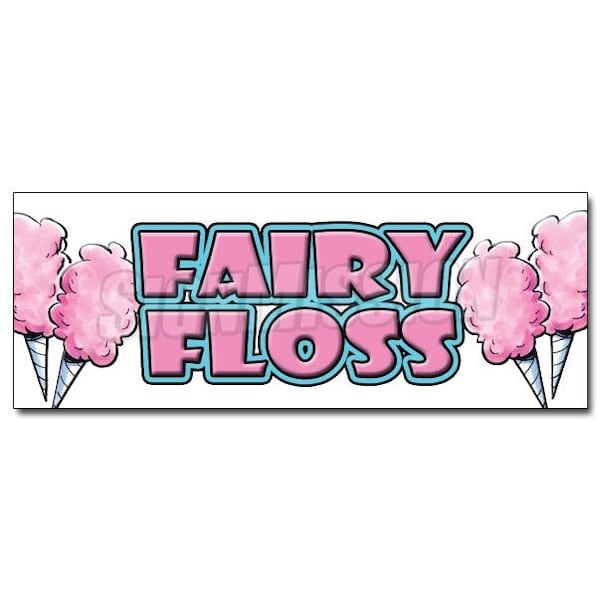Signmission 12 in Height, 1 in Width, Vinyl, 12" x 4.5", D-12 Fairy Floss D-12 Fairy Floss - main